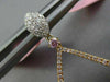 ESTATE LARGE 1.28CT WHITE & PINK DIAMOND 18KT WHITE & ROSE GOLD HANGING EARRINGS