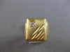 EXTRA LARGE .20CT DIAMOND 14KT YELLOW GOLD 3D SOLITAIRE SQUARE MENS RING #28102
