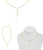 2.78CT DIAMOND 14KT YELLOW GOLD 3D CLASSIC GRADUATING BAR LARIAT TENNIS NECKLACE