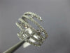 LARGE .65CT DIAMOND 14KT WHITE GOLD 3D MULTI ROW CRISS CROSS ETOILE SNAKE RING