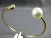 .14CT DIAMOND & SOUTH SEA PEARL 18KT YELLOW GOLD ROUND FLEXIBLE BANGLE BRACELET
