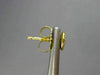 ESTATE SMALL .22CT DIAMOND 18KT YELLOW GOLD 3D ROUND CLUSTER PAVE STUD EARRINGS