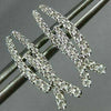ESTATE .31CT ROUND DIAMOND 18KT WHITE GOLD CLASSIC CRISS CROSS HANGING EARRINGS