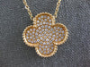 LARGE 1.57CT WHITE & LIGHT PINK DIAMOND 18K WHITE & ROSE GOLD 3D FLOWER NECKLACE