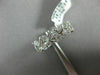 ESTATE .36CT DIAMOND 14K WHITE GOLD MULTI LEAF ETERNITY WEDDING ANNIVERSARY RING