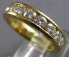 .88CT DIAMOND 14KT YELLOW GOLD 3D ROUND SEMI ETERNITY CHANNEL ANNIVERSARY RING
