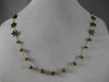 ANTIQUE LONG AAA HEMATITE & RUBY 18KT YELLOW GOLD 3D SHOOTING STAR FUN NECKLACE