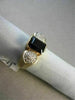 ANTIQUE WIDE 2.14CTW AMETHYST DIAMOND 14KT WHITE & YELLOW GOLD COCKTAIL RING