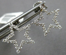 ESTATE .35CT DIAMOND 14KT WHITE GOLD CLASSIC OPEN STAR SCREWBACK STUD EARRINGS