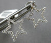 ESTATE .35CT DIAMOND 14KT WHITE GOLD CLASSIC OPEN STAR SCREWBACK STUD EARRINGS