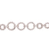 1.02CT DIAMOND 18KT WHITE GOLD 3D MULTI CIRCULAR MATTE & SHINY TENNIS BRACELET