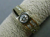 ESTATE .62CT DIAMOND 14K WHITE & YELLOW GOLD BEZEL PROMISE ENGAGEMENT RING 20726