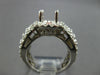 LARGE 1.82CT DIAMOND 18K WHITE GOLD ROUND HALO SEMI MOUNT ENGAGEMENT RING #27723