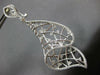 EXTRA LARGE 1.71CT DIAMOND 18KT WHITE GOLD DOUBLE LEAF CLIP ON HANGING EARRINGS