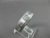 ESTATE WIDE DIAMOND 14K WHITE GOLD 3 STONE ETOILE MENS ANNIVERSARY RING #17838