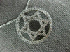 ESTATE LARGE 1.84CT DIAMOND 14K WHITE GOLD CIRCULAR STAR OF DAVID PENDANT #2481|2481-1