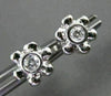 ANTIQUE .14CT DIAMOND 14KT WHITE GOLD SOLITAIRE FLOWER EARRINGS BEAUTIFUL! #4210