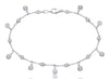.61CT DIAMOND 14KT WHITE GOLD ROUND BEZEL FLOATING BY THE YARD TENNIS BRACELET