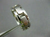 ESTATE WIDE 14KT WHITE GOLD SOLID BRICK LOOK MENS WEDDING RING HANDSOME!! #1007