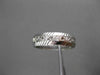 ANTIQUE 14KT WHITE GOLD 3D FLORAL FILIGREE WEDDING ANNIVERSARY RING 5mm #18934