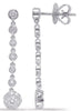 ESTATE .72CT DIAMOND 14KT WHITE GOLD FLOWER BY THE YARD JOURNEY HANGING EARRINGS