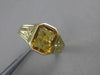 ESTATE ENGRAVED FREE MASON 14KT YELLOW GOLD FILIGREE MENS RING 11MM WIDE #21413
