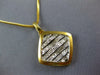ESTATE .32CT DIAMOND 18KT 2 TONE GOLD 3D SQUARE MULTI WAVE FUN FLOATING PENDANT