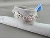 ANTIQUE 4.24CT WIDE FILIGREE 18KT DIAMOND ROUND BRACELET