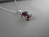 ESTATE 2.04CT DIAMOND & RUBELITE 14KT WHITE GOLD 3D SOLITAIRE OVAL PENDANT #XXX