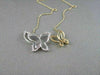ANTIQUE 18KT WHITE & YELLOW DOUBLE BUTTERFLY DIAMOND NECKLACE