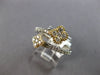 ESTATE WIDE .41CT DIAMOND 14K 2 TONE GOLD ROUND DOUBLE CLOVER FLEXIBLE LOVE RING
