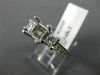 0.76CT ROUND & PRINCESS DIAMOND 14K WHITE GOLD SEMI MOUNT ENGAGEMENT RING #1609