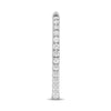 LARGE 3.00CT DIAMOND 14K WHITE GOLD 3D CLASSIC INSIDE OUT HOOP HANGING EARRINGS