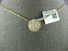ESTATE LARGE 1.03CT DIAMOND 18KT YELLOW GOLD CLASSIC ROUND CLUSTER HALO PENDANT