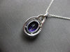 2.64CT DIAMOND & AAA AMETHYST 14KT WHITE GOLD OVAL & ROUND HALO FLOATING PENDANT