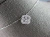 ESTATE .58CT DIAMOND 14KT WHITE GOLD 3D CLASSIC FLOWER LOVE NECKLACE