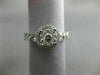 ESTATE .58CT ROUND DIAMOND 18KT WHITE GOLD DOUBLE HALO ENGAGEMENT PROMISE RING