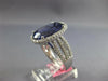 EXTRA LARGE 9.47CT DIAMOND & AAA TANZANITE 18KT WHITE GOLD OVAL ENGAGEMENT RING