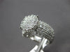 EXTRA LARGE 3.04CT DIAMOND 18KT WHITE GOLD 3D CLUSTER INVISIBLE ENGAGEMENT RING