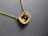 1.04CT DIAMOND & AAA CITRINE 14KT YELLOW GOLD 3D CUSHION & ROUND SQUARE NECKLACE