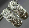 ESTATE .35CT ROUND DIAMOND 14KT WHITE GOLD FILIGREE HUGGIE HOOP EARRINGS #21690