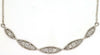 ESTATE .24CT DIAMOND 14K WHITE GOLD 3D ROUND INFINITY BAR MILGRAIN LOVE NECKLACE