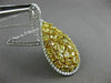 ESTATE EXTRA LARGE 4.48CT WHITE & FANCY YELLOW DIAMOND 18KT 2 TONE GOLD PENDANT