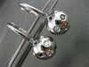 ESTATE 1.67CT BLACK & WHITE DIAMOND 14KT WHITE GOLD ETOILE LEVERBACK EARRINGS