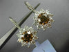 ESTATE LARGE GIA 5.39CT WHITE & CHOCOLATE FANCY DIAMOND 18KT WHITE GOLD EARRINGS