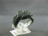 ESTATE WIDE 3.39CTW BLACK DIAMOND 14KT WHITE GOLD INFINITY FUN RING