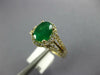 LARGE 1.40CT DIAMOND & AAA EMERALD 14KT YELLOW GOLD 3D OVAL HALO ENGAGEMENT RING