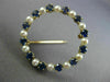 ANTIQUE LARGE .80CT AAA SAPPHIRE & SOUTH SEA PEARL 14K YELLOW GOLD 3D PIN BROOCH