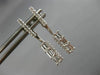 ESTATE .31CT ROUND & BAGUETTE DIAMOND 14KT WHITE GOLD ELONGATED HANGING EARRINGS