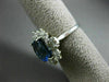 ANTIQUE 5.56CT DIAMOND & AAA OVAL SAPPHIRE 14KT WHITE GOLD 3D ENGAGEMENT RING
